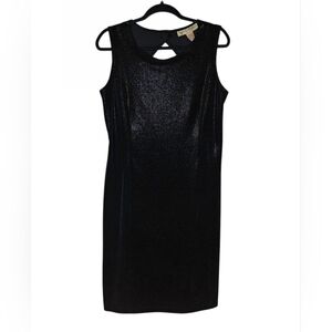 Vtg Maggy‎ London Women Shimmering Black Cutout Back Dress Whimsigoth Y2k Sz 12